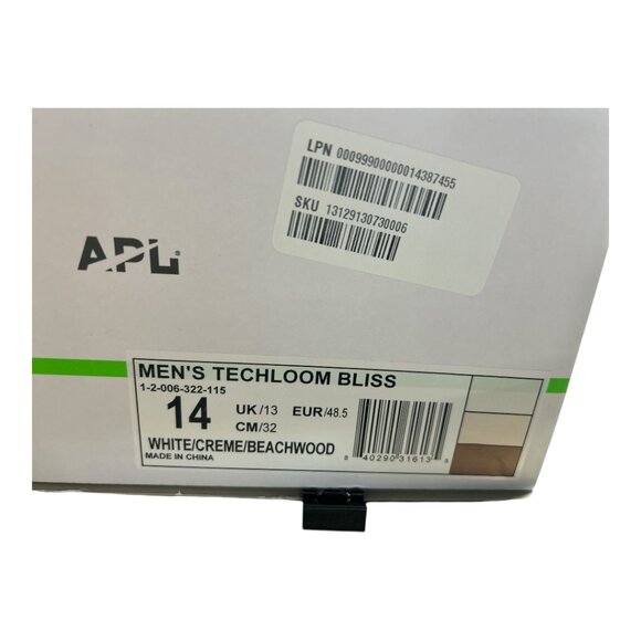 APL Men\'s Techloom Bliss Running Shoe - White/Creme/Beachwood - Size 14